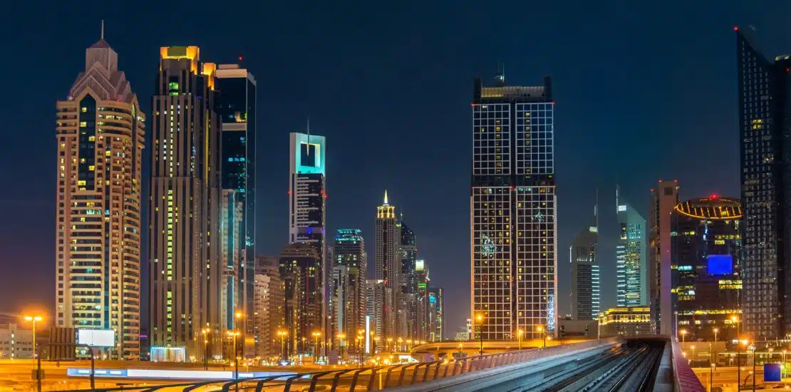 Skyline of Dubai downtown, UAE