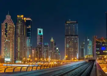 Skyline of Dubai downtown, UAE